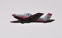 G-OHJE @ EGFH - Visiting Pioneer 300 Hawk departing Runway 22. - by Roger Winser