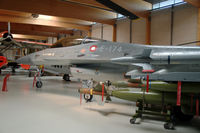 E-174 @ EKVJ - Royal Danish Air Force F-16AM in Danmarks Flymuseum at Stauning airport - by Van Propeller