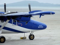 G-SGTS @ EGPR - Just landed at Barra Airport, Isle of Barra, Outer Hebrides, Scotland - by Norman Radford