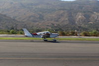 N75162 @ SZP - 1976 Piper PA-28-151 WARRIOR, Lycoming O-320-E2D 150 Hp, landing roll Rwy 22 - by Doug Robertson