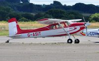 G-ASIT @ EGFH - Visiting Cessna  180. - by Roger Winser