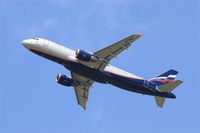 VP-BQU @ LFPG - Airbus A320-214, Take off rwy 27L, Roissy Charles De Gaulle airport (LFPG-CDG) - by Yves-Q