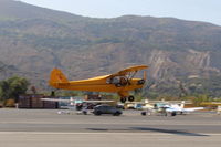 N6900H @ SZP - 1946 Piper J3C-65 CUB, Lycoming O-290 135 Hp big upgrade by STC, landing Rwy 22 - by Doug Robertson