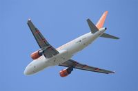 G-EZTT @ LFPG - Airbus A320-214, Take off rwy 27L, Roissy Charles De Gaulle airport (LFPG-CDG) - by Yves-Q