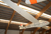 OY-AXU @ EKVJ - Scheibe Spatz B glider in Danmarks Flymuseum at Stauning airport - by Van Propeller