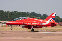 XX322 @ EGVA - Hawker Siddeley Hawk T1A XX322 Red Arrows RAF Fairford 12/7/18 - by Grahame Wills
