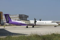 G-JECP @ LMML - Dehavilland DHC-8 G-JECP just painted in the new Flybe colour scheme. - by Raymond Zammit