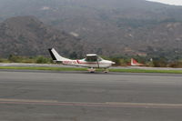 N8517S @ SZP - 1965 Cessna 182H SKYLANE, Continental O-470-R 230 Hp, landing roll Rwy 22 - by Doug Robertson