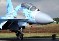 71 @ EBBL - Sukhoi Su-27UBM1 FLANKER-C of the Ukrainian AF at the 2018 BAFD spotters day, Kleine Brogel airbase - by Ingo Warnecke