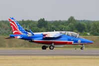 E45 @ LFSI - Dassault-Dornier Alpha Jet E (F-TETF), Leader of Patrouille de France 2017, Landing rwy 11, St Dizier-Robinson Air Base 113 (LFSI) - by Yves-Q