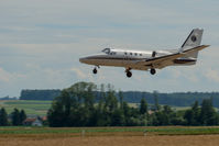 CX-CCT @ LSZG - Landing on runway 05 Grenchen - by sparrow9