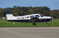 G-LSFT @ EGKA - Piper PA-28-161 Cherokee Warrior II at Shoreham. - by moxy