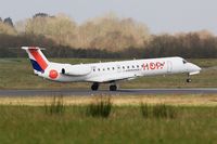 F-GUBC @ LFRB - Embraer ERJ-145LR, Take off rwy 07R, Brest-Bretagne airport (LFRB-BES) - by Yves-Q
