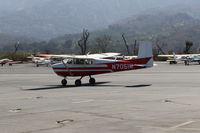 N7051M @ SZP - 1958 Cessna 175 SKYLARK, Continental GO-300-A 175 Hp geared engine, taxi to Rwy 22 - by Doug Robertson