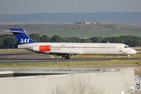 EC-JRR @ LEMD - Spanair MD87 in SAS livery. Frame stored in KIGM since 2010. - by FerryPNL