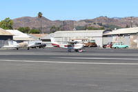 N8626U @ SZP - 1965 Cessna 172F, Continental O-300 6 cylinder 145 Hp, holding short Rwy 22 - by Doug Robertson