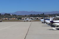 N5931M @ CMA - 1972 Cessna 340A, two Continental TSIO-520-NB 310 Hp each, pressurized, taxi to Rwy 26 - by Doug Robertson