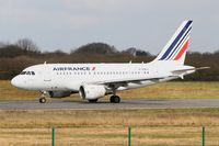 F-GUGJ @ LFRB - Airbus A318-111, Taxiing rwy 07R, Brest-Bretagne airport (LFRB-BES) - by Yves-Q
