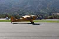 N6900H @ SZP - 1946 Piper J3C-65 CUB, Lycoming O-290 135 Hp big upgrade by STC, landing roll Rwy 22 - by Doug Robertson