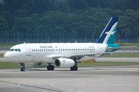 9V-SBA @ WSSS - Arrival of Silk Air A319 - by FerryPNL