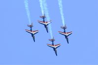 E45 @ LFBD - Dassault-Dornier Alpha Jet E (F-TETF), Leader of Patrouille de France 2017, Bordeaux-Mérignac Air Base 106 (LFBD-BOD) Open day 2017 - by Yves-Q