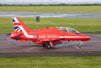 XX242 @ EGXP - Hawker Siddeley Hawk T1 XX242 Red Arrows RAF, Scampton 9/9/17 - by Grahame Wills