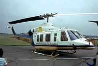 G-BKFN @ EGLF - G-BKFN   Bell 214ST Super Transport [28109] (British Caledonian Helicopters) Farnborough~G 10/09/1982 - by Ray Barber