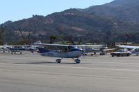 N211AJ @ SZP - 1977 Cessna 182Q SKYLANE, Continental O-470-U 230 Hp, landing roll Rwy 22 - by Doug Robertson