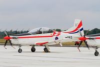 063 @ LFSI - 063 - Pilatus PC-9M, Croatian Air Force aerobatic team, Flight line, St Dizier-Robinson Air Base 113 (LFSI) Open day 2017 - by Yves-Q