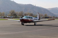 N4786H @ SZP - 1979 Mooney M20J 201, Lycoming IO-360 A&C 200 Hp, taxi - by Doug Robertson