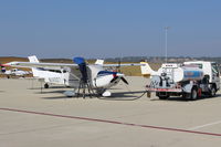 N14007 @ CMA - 2005 Cessna 182T SKYLANE, Lycoming IO-540-AB1A5 230 hp, refueling - by Doug Robertson