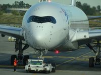 A7-AMA @ LEBL - Qatar Airways (LATAM Airlines Brasil) QR146 pushback to Doha - by Jean Christophe Ravon - FRENCHSKY