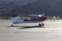 N184TM @ SZP - 1956 Cessna 180, Continental TSIO-520 285 Hp big turbo upgrade, taxi to Fuel Dock - by Doug Robertson
