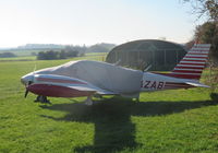 G-AZAB - Parked outside at Pent Farm airfield, Kent - by Chris Holtby