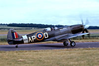 G-ALGT @ EGSU - G-ALGT   (RM619) Supermarine Spitfire F.XIVc [6S/432263] Duxford~G 28/06/1975. From a slide. - by Ray Barber