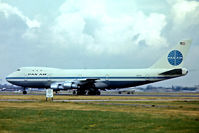 N659PA @ EGLL - N659PA   Boeing 747-121 [20354] (Pan American World Airways) Heathrow~G 10/07/1975. From a slide. Departing 28L. Broken up @ 2000 - by Ray Barber
