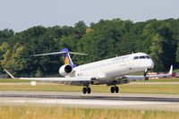 D-ACKI @ LFSB - Bombardier CRJ-900LR, Landing rwy 15, Bâle-Mulhouse-Fribourg airport (LFSB-BSL) - by Yves-Q