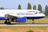 G-EUPF @ LFSB - Airbus A319-131, Landing rwy 15, Bâle-Mulhouse-Fribourg airport (LFSB-BSL) - by Yves-Q