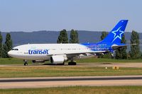 C-FDAT @ LFSB - Airbus A310-308, Taxiing to holding point rwy 15, Bâle-Mulhouse-Fribourg airport (LFSB-BSL) - by Yves-Q