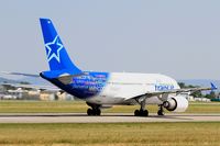 C-FDAT @ LFSB - Airbus A310-308, Take off run rwy 15, Bâle-Mulhouse-Fribourg airport (LFSB-BSL) - by Yves-Q