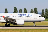 TC-JPU @ LFSB - Airbus A320-214, Landing rwy 15, Bâle-Mulhouse-Fribourg airport (LFSB-BSL) - by Yves-Q