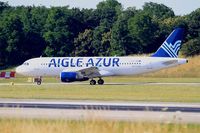 F-HBIB @ LFSB - Airbus A320-214, Holding point rwy 15, Bâle-Mulhouse-Fribourg airport (LFSB-BSL) - by Yves-Q