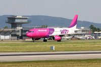 HA-LPM @ LFSB - Airbus A320-232, Taxiing to holding point rwy 15, Bâle-Mulhouse-Fribourg airport (LFSB-BSL) - by Yves-Q