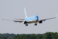 I-NEOS @ LFSB - Boeing 737-86N, On final rwy 15, Bâle-Mulhouse-Fribourg airport (LFSB-BSL) - by Yves-Q