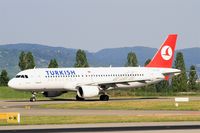 TC-JPU @ LFSB - Airbus A320-214, Taxiing to holding point rwy 15, Bâle-Mulhouse-Fribourg airport (LFSB-BSL) - by Yves-Q