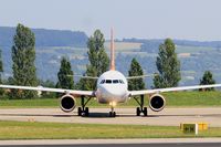 HB-JZV @ LFSB - Airbus A320-214,Taxiing to holding point rwy 15, Bâle-Mulhouse-Fribourg airport (LFSB-BSL) - by Yves-Q