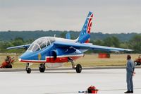 E119 @ LFSI - Dassault-Dornier Alpha Jet E (F-UGFE), Athos 03 of Patrouille de France 2017, Flight line, St Dizier-Robinson Air Base 113 (LFSI) Open day 2017 - by Yves-Q