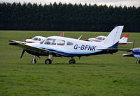 G-BFNK @ EGLM - Piper PA-28-161 Cherokee Warrior II at White Waltham. - by moxy