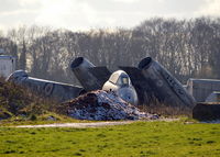 WL345 @ EGTB - Dismantled Gloster Meteor T.7 ex Parkhouse Aviation now dumped near the glider trailers at Wycombe Air Park. Very sad. - by moxy