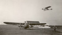 OO-AGF - At Knokke-Zoute in 1930's. Puss Moth G-ABDI in the air. - by Coll. D. Neyt